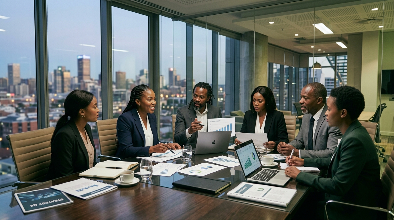 Kirstona consulting team in a strategic meeting